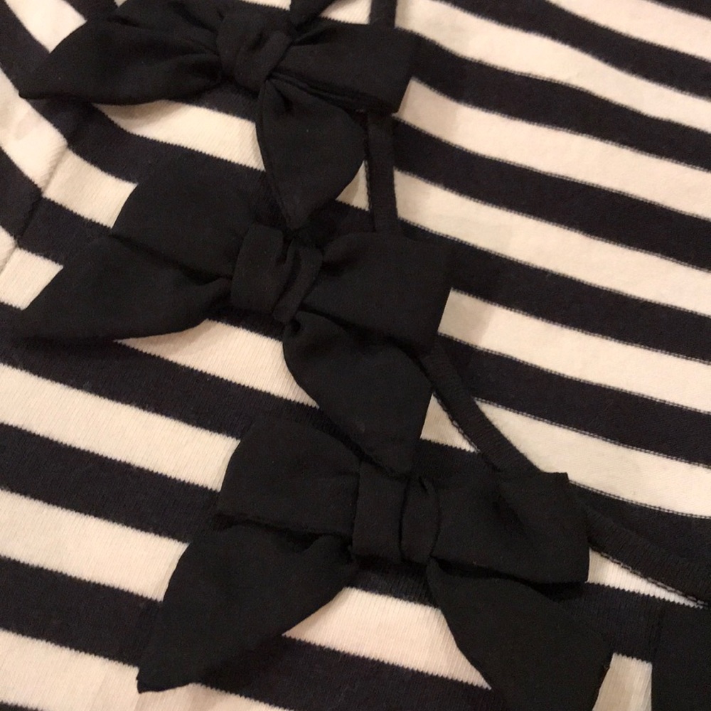 Kate Spade XS striped knit shirt bows at neck NICE - Picture 5 of 6